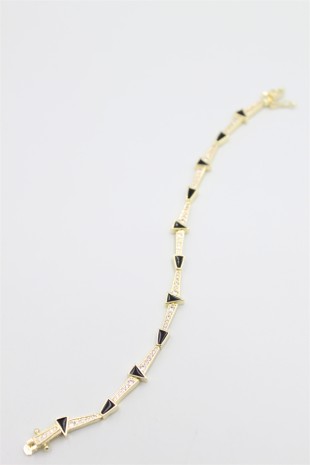 Taşlı Vip Bileklik - Altın Taşlı Vip Bileklik - Altın