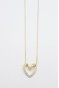 Taşlı Kalp Kolye - Altın
