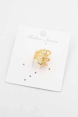 Taşlı Kıkırdak Küpe - Altın