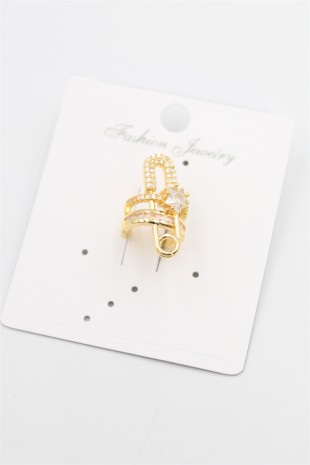 Taşlı Filkete Kıkırdak Küpe - Altın Taşlı Filkete Kıkırdak Küpe - Altın