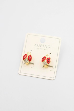 Uğur Böceği Küpe - Altın Uğur Böceği Küpe - Altın