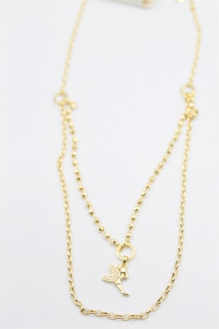 Dorika Zincir Melek Kolye - Altın Dorika Zincir Melek Kolye - Altın