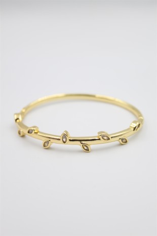 Taşlı Vip Bilezik - Altın