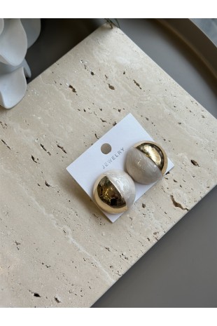 Top Küpe - Krem Top Küpe - Krem