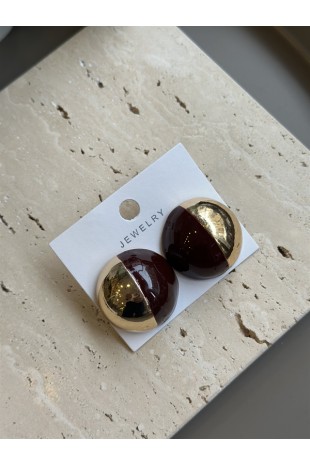 Top Küpe - Kahverengi Top Küpe - Kahverengi