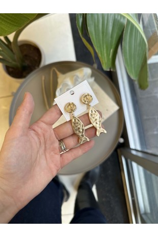 Balık Küpe - Altın