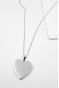 Kalp Plaka Kolye - Gümüş