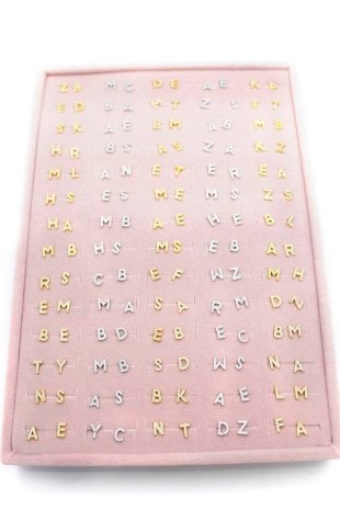 140'lı Standlı Harf Tragus Küpe - ÇOK RENKLİ