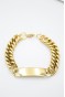 Plaka Zincir Bileklik - Altın