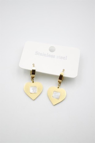 Kalp Küpe - Altın Kalp Küpe - Altın