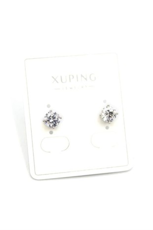 Büyük Boy Tek Taş Küpe - Gümüş Büyük Boy Tek Taş Küpe - Gümüş