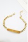 Plaka Zincir Bileklik - Altın Plaka Zincir Bileklik - Altın