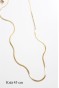 İnce İtalyan Zincir Çelik Kolye (45cm) - Altın