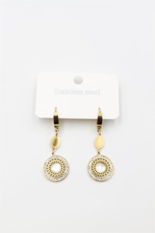 Taşlı Küpe - Altın Taşlı Küpe - Altın