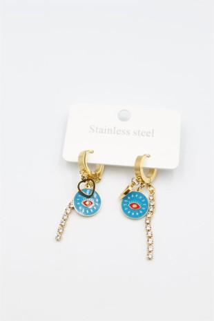 Taşlı Küpe - Altın Taşlı Küpe - Altın