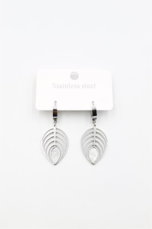 Sedef Yaprak Küpe - Gümüş Sedef Yaprak Küpe - Gümüş