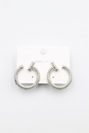 Zirkon Taşlı Küpe - Gümüş Zirkon Taşlı Küpe - Gümüş