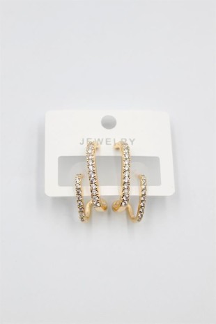 Taşlı Küpe - Altın Taşlı Küpe - Altın