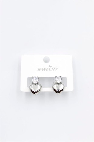 Kalp Küpe - Gümüş Kalp Küpe - Gümüş