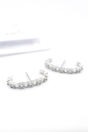 Taşlı Küpe - Gümüş Taşlı Küpe - Gümüş