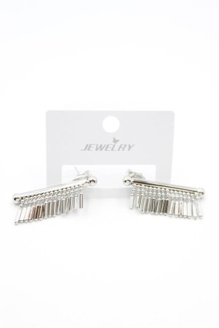 Çubuk Sallantılı Küpe - Gümüş Çubuk Sallantılı Küpe - Gümüş