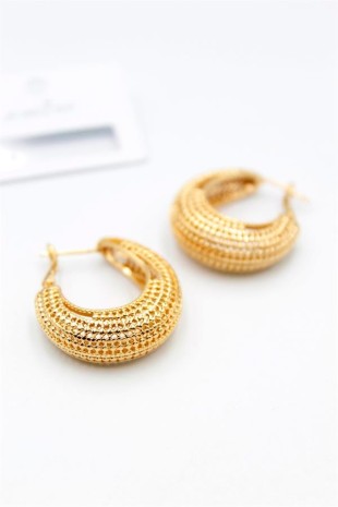 Telkari Halka Küpe - Altın Telkari Halka Küpe - Altın