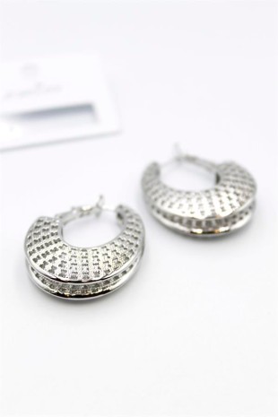 Telkari Halka Küpe - Gümüş Telkari Halka Küpe - Gümüş