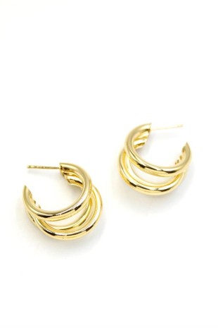 3'lü Halka Küpe - Altın 3'lü Halka Küpe - Altın