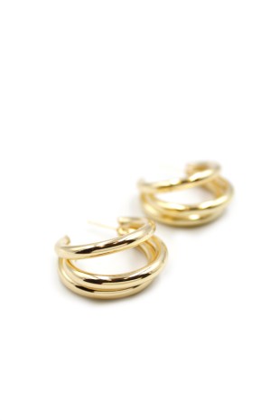 3'lü Halka Küpe -Büyük Boy - Altın 3'lü Halka Küpe -Büyük Boy - Altın