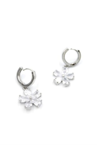 Çiçek Küpe - Beyaz Çiçek Küpe - Beyaz