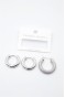 3'lü Halka Küpe - Gümüş