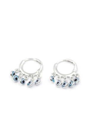 Nazar Boncuklu Küpe - Gümüş