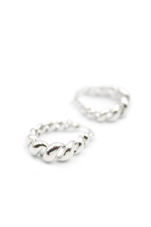 Burgu Halka Küpe - Gümüş Burgu Halka Küpe - Gümüş