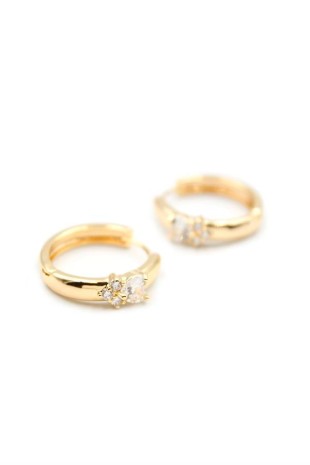 Kalp Halka Küpe - Beyaz Kalp Halka Küpe - Beyaz