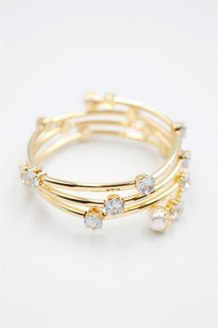 Taşlı Bilezik - Altın Taşlı Bilezik - Altın