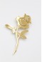 Çelik Gül Broş - Altın