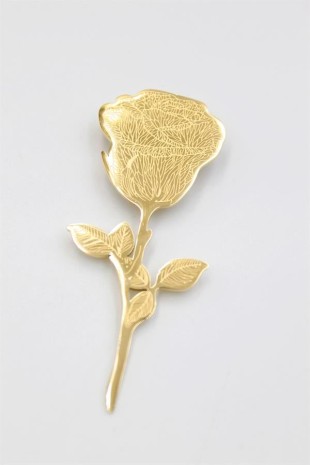 Çelik Gül Broş - Altın Çelik Gül Broş - Altın