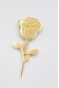Çelik Gül Broş - Altın
