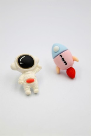 Astronot Hamur Küpe - ÇOK RENKLİ Astronot Hamur Küpe - ÇOK RENKLİ