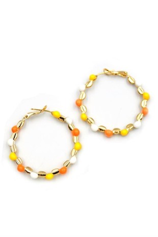 Mineli Halka Küpe - ÇOK RENKLİ Mineli Halka Küpe - ÇOK RENKLİ