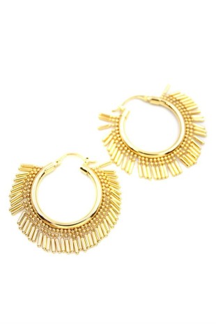 Sallantılı Halka Küpe - Altın Sallantılı Halka Küpe - Altın