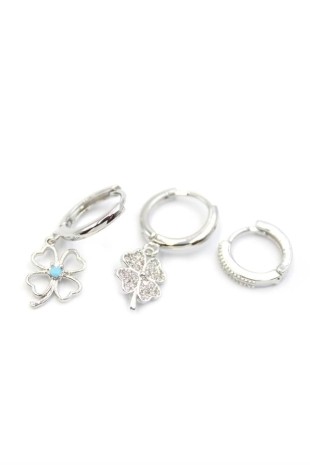 3'lü Yonca Küpe - Gümüş 3'lü Yonca Küpe - Gümüş