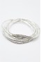 6'lı Lastikli Bileklik - Gümüş