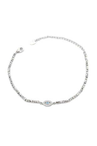 Dorika Boncuk Göz Bileklik - Gümüş